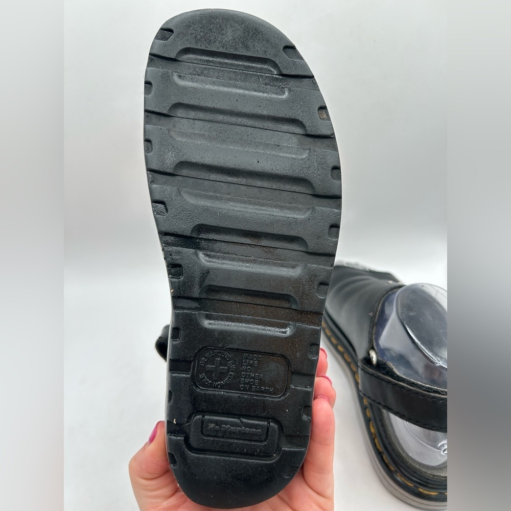 RARE Dr. Martens vintage deadstock black flower cutout Chunky Sandals England 7 - Picture 12 of 12